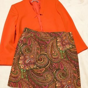 J Crew paisley print short skirt